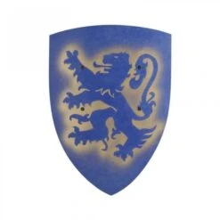 Bouclier En Bois Bergish Lion - Bleu