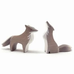 Loup Hurlant En Bois Brin D'Ours -Jeujouethique Boutique brin d ours loup hurlant for011 3