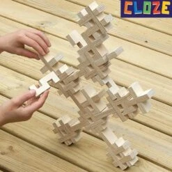 Jeu De Construction Cloze - Basic 100 Pièces -Jeujouethique Boutique construction bois basic cloze 4