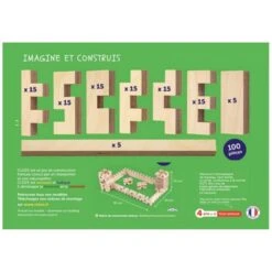 Jeu De Construction Cloze - Basic 100 Pièces -Jeujouethique Boutique construction bois basic cloze 5
