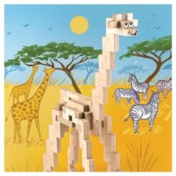 Kit Créatif Cloze Construction Girafe - 44 Pièces -Jeujouethique Boutique construction girafe cloze 4
