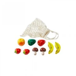 Haba Filet De Fruits Et Légumes Du Marché En Bois -Jeujouethique Boutique filet de fruits et legumes haba 306455 1