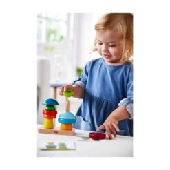 Haba Jeu à Enficher Formes Géométriques - 2 Ans -Jeujouethique Boutique jeu a enficher formes geometriques haba 305404 5