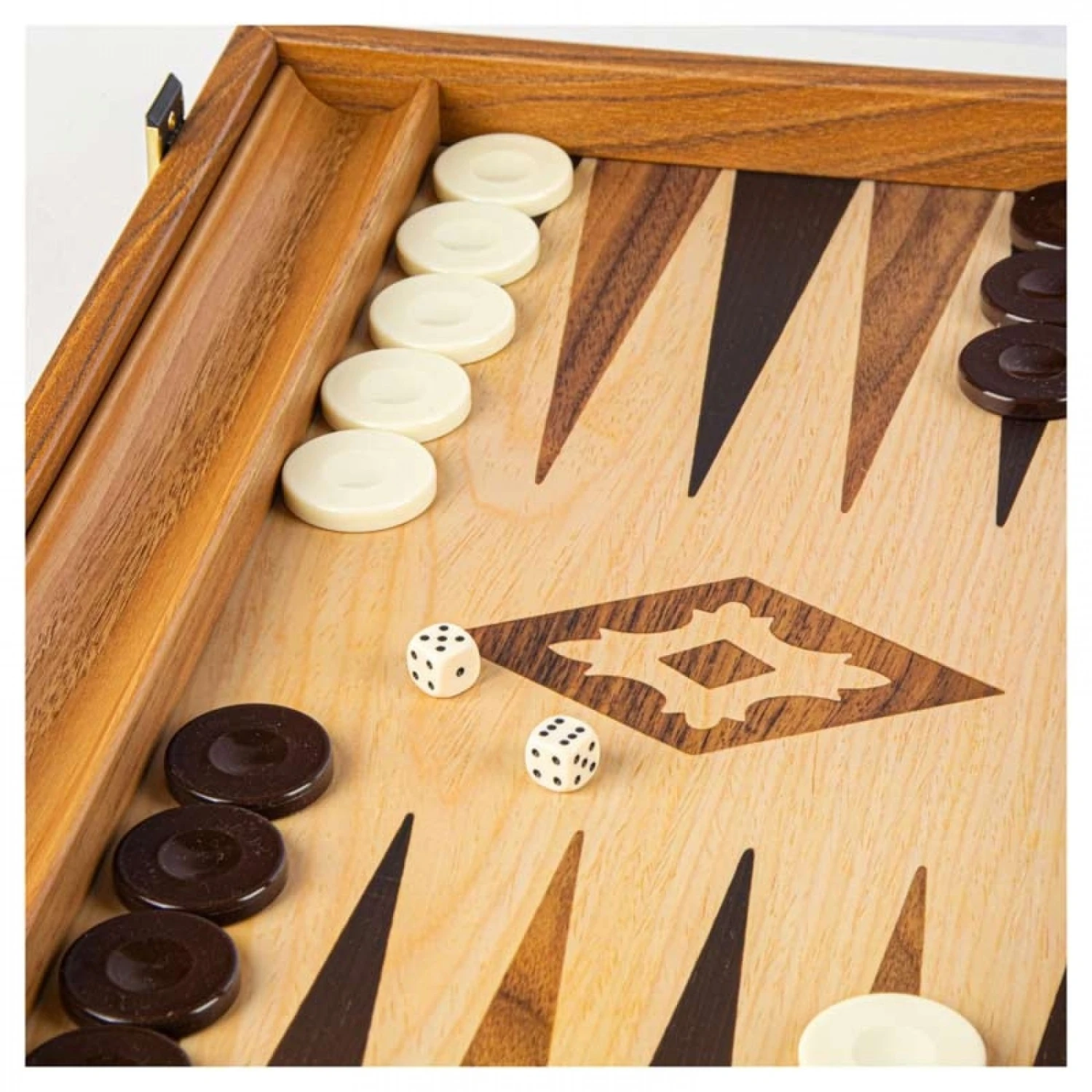 Jeu De Backgammon Luxe - Noyer 4 Jeu De Backgammon Luxe - Noyer – Image 4