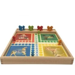 Jeu De L'oie Et Petits Chevaux En Hêtre -Jeujouethique Boutique jeu de l oie et petits chevaux artisan du jura 2