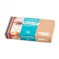 Jeujouethique Boutique -Jeujouethique Boutique jeujouethique kit de maquillage bio namaki 8 couleurs arc en ciel vue 3d