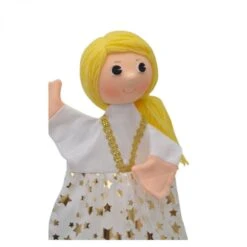 Marionnette Cendrillon Avec 2 Robes - 30 Cm -Jeujouethique Boutique marionnette cendrillon artisan tcheque 2