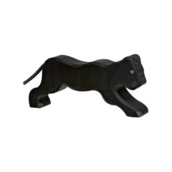 Panthère Noire En Bois Holztiger