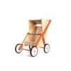 Poussette Buggy Pour Poupée - Orange -Jeujouethique Boutique poussette buggy artisan polonais