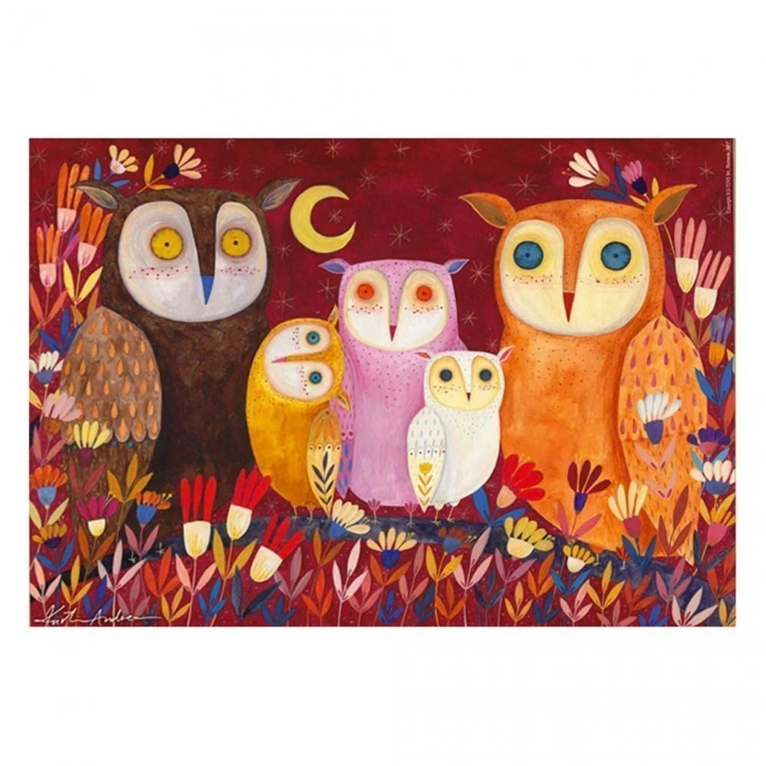Puzzle 1000 Pièces Kürti Andrea - Les Hiboux 2 Puzzle 1000 Pièces Kürti Andrea - Les Hiboux – Image 2