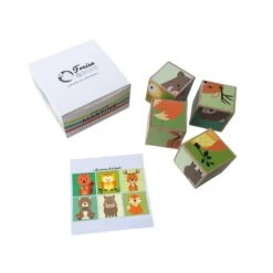Puzzle Cubes - Animaux De La Forêt -Jeujouethique Boutique puzzle cubes animaux de la foret fraise et bois martine 02 1