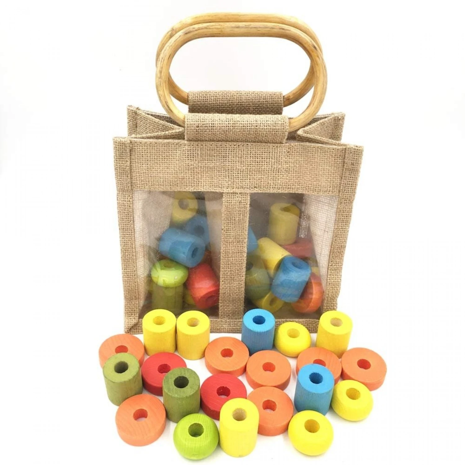 Sac De 50 Grandes Perles à Enfiler En Bois 1 Sac De 50 Grandes Perles à Enfiler En Bois