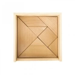 Grand Tangram En Bois Massif - Naturel