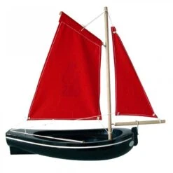 Barque En Bois Noire 30 Cm