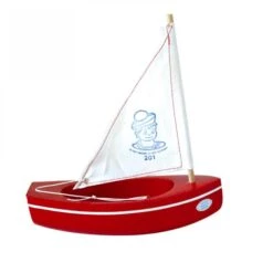 Thonier En Bois Petit Mousse Rouge 20 Cm