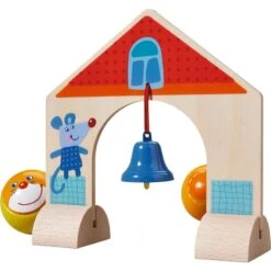 Haba Toboggan à Billes Kullerbü - Complément Arche à Clochettes -Jeujouethique Boutique toboggan a billes kullerbu arche clochette haba 300853 1