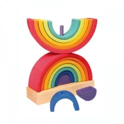 Tour Arc-en-ciel à Empiler De Grimm's 14 Tour Arc-en-ciel à Empiler De Grimm's -Jeujouethique Boutique tour arc en ciel grimms 11200 1