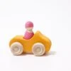 Voiture Cabriolet En Bois Jaune Avec Personnage Grimm's