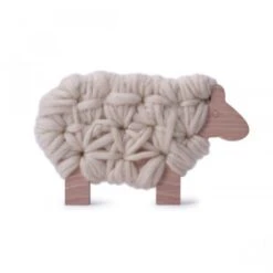 Woody Le Mouton Laine écrue -Jeujouethique Boutique woody le mouton jeu tricot lacage les jouets libres 1