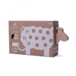 Woody Le Mouton Laine écrue -Jeujouethique Boutique woody le mouton jeu tricot lacage les jouets libres 6